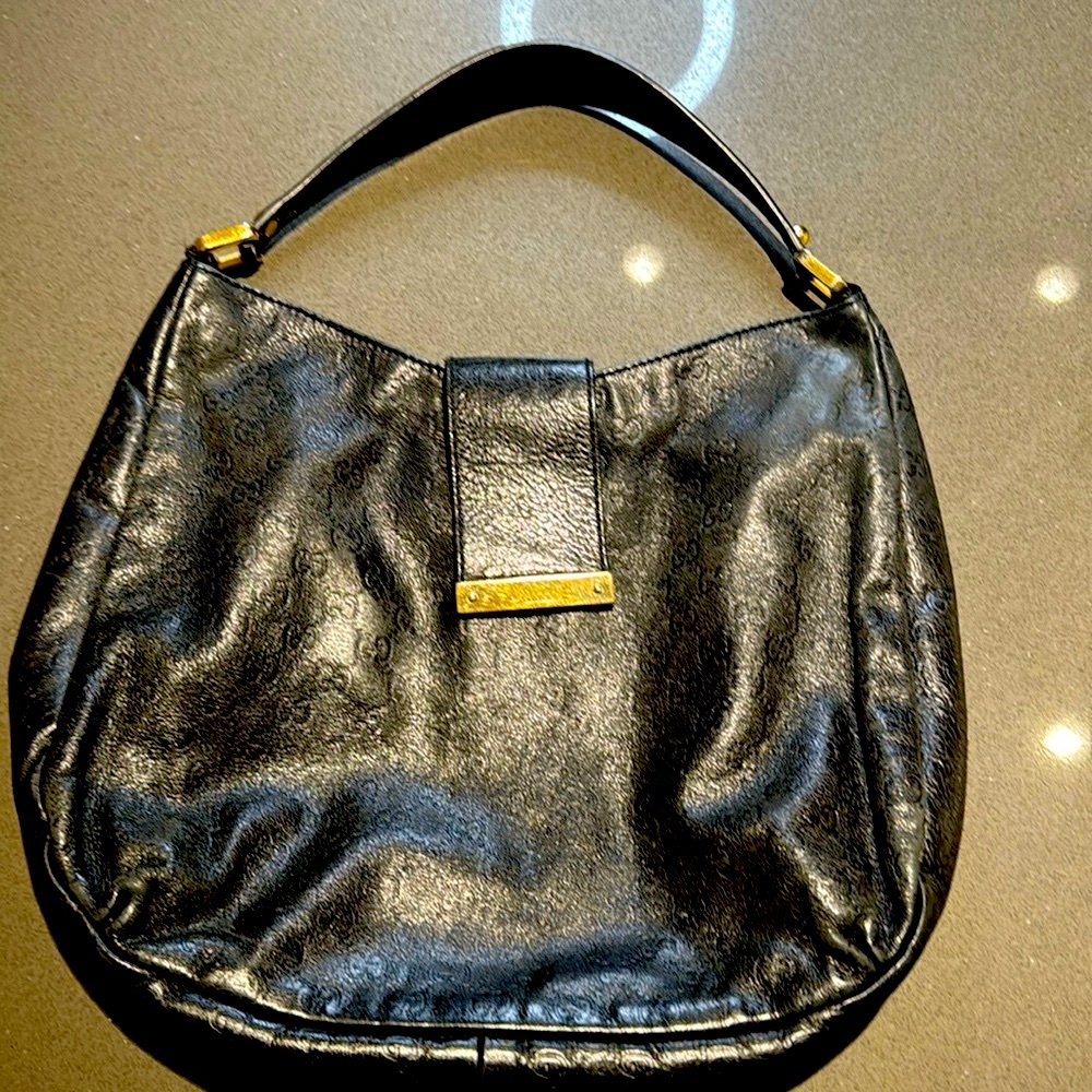 Gucci Vintage Black Leather Bag